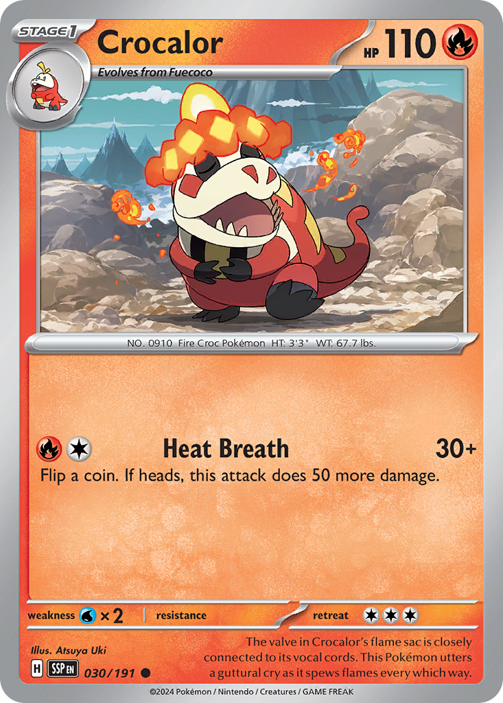 Crocalor - Surging Sparks - #30 - Pokemon TCG card