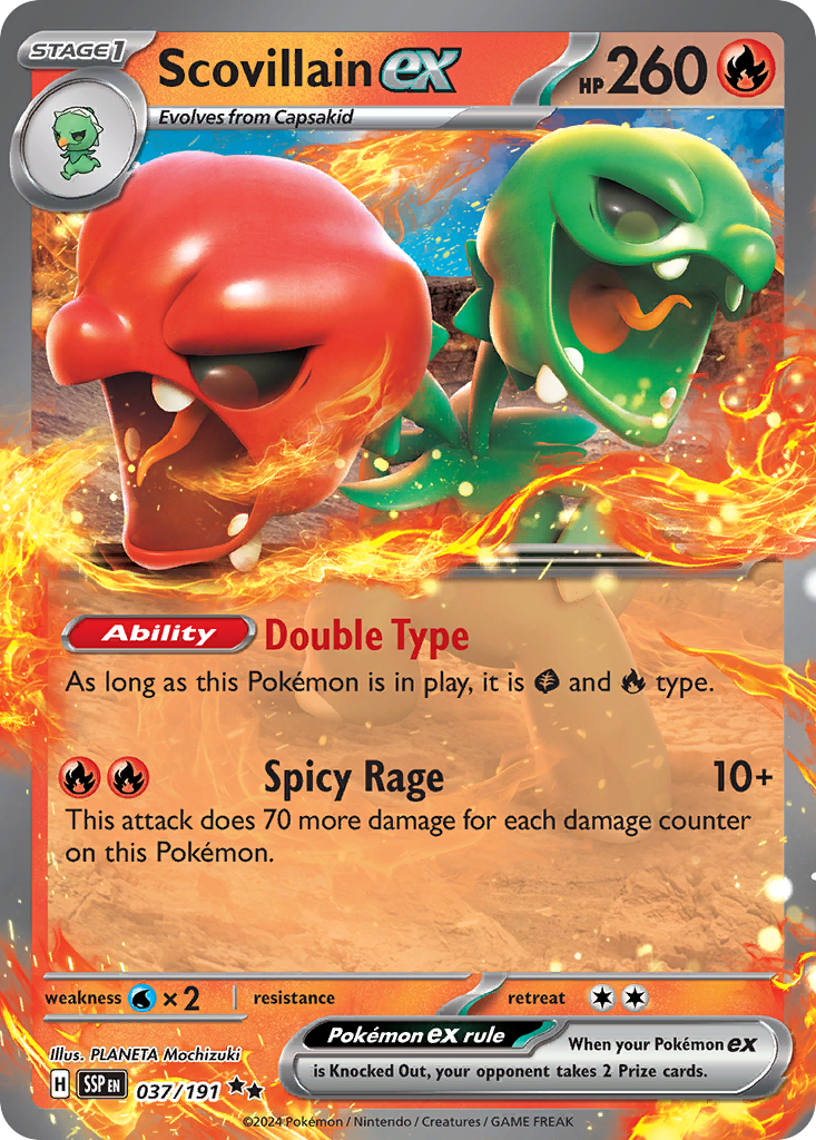 Scovillain ex - Surging Sparks - #37 - Pokemon TCG card