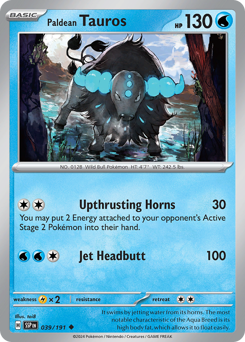 Paldean Tauros - Surging Sparks - #39 - Pokemon TCG card