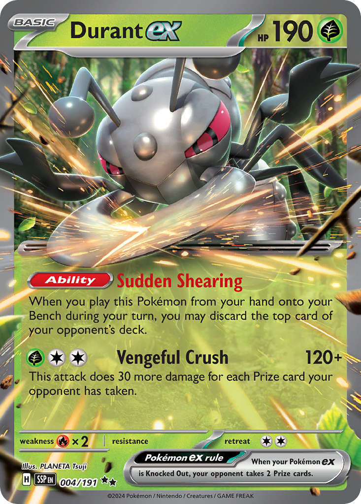 Durant ex - Surging Sparks - #4 - Pokemon TCG card