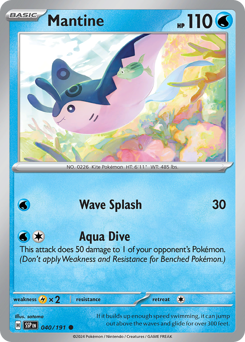Mantine - Surging Sparks - #40 - Pokemon TCG card