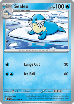 Sealeo #44 Sealeo - Surging Sparks - #44 - Pokemon TCG card