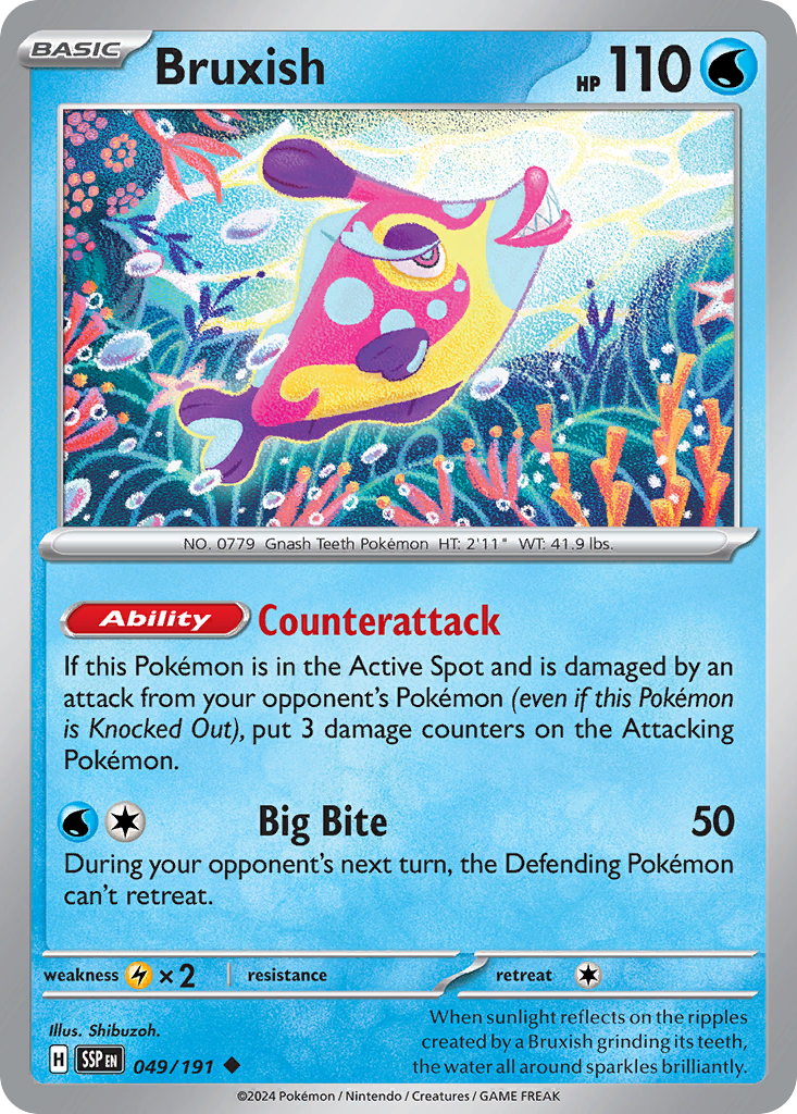 Bruxish - Surging Sparks - #49 - Pokemon TCG card