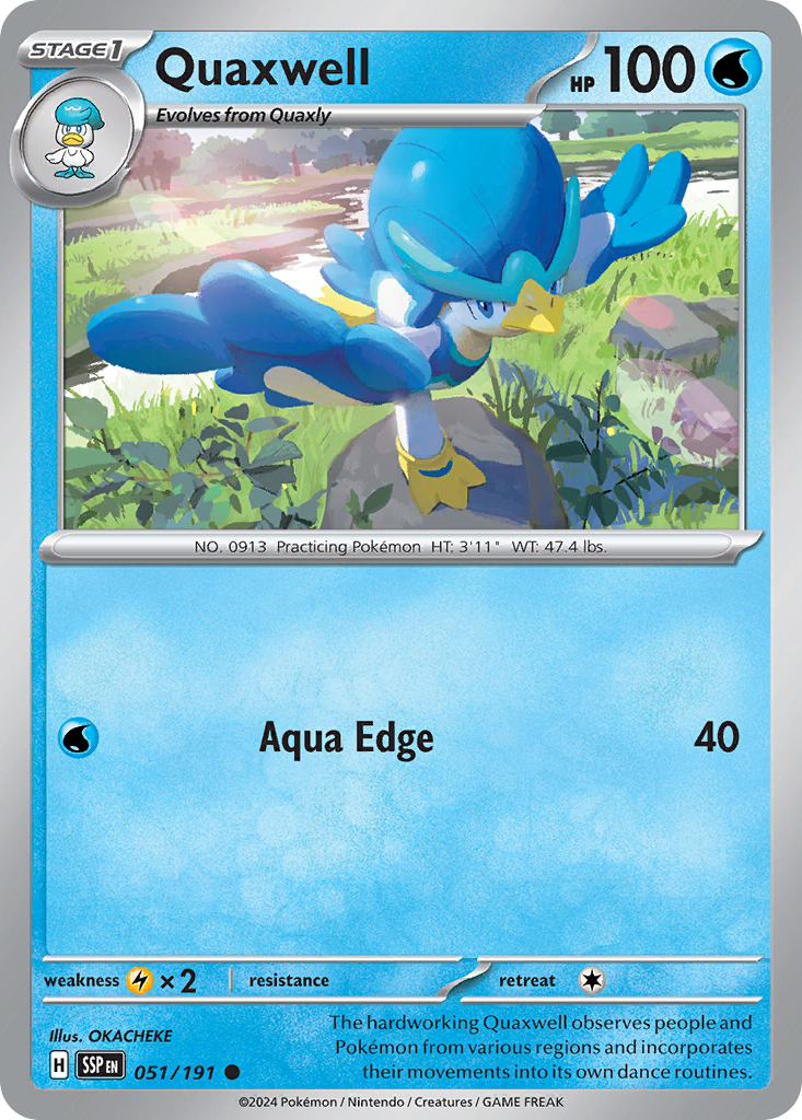Quaxwell - Surging Sparks - #51 - Pokemon TCG card