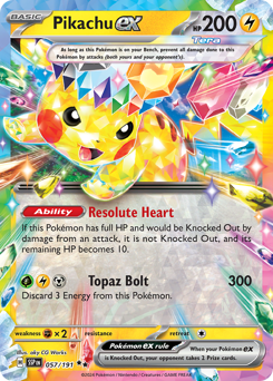 Pikachu ex #57 Pikachu ex - Surging Sparks - #57 - Pokemon TCG card