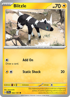 Blitzle - Surging Sparks - #62 - Pokemon TCG card