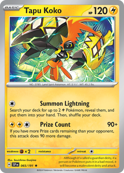 Tapu Koko #65 Tapu Koko - Surging Sparks - #65 - Pokemon TCG card
