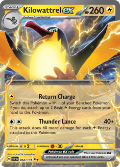 Kilowattrel ex #68 Kilowattrel ex - Surging Sparks - #68 - Pokemon TCG card