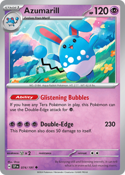 Azumarill - Surging Sparks - #74 - Pokemon TCG card
