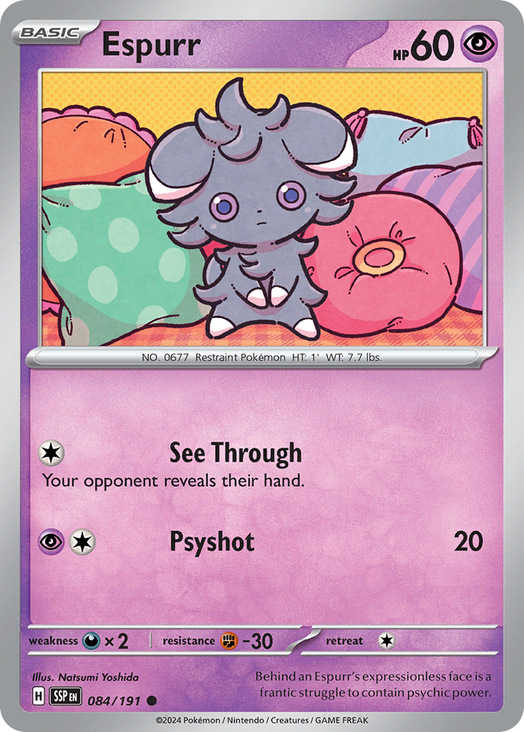 Espurr - Surging Sparks - #84 - Pokemon TCG card