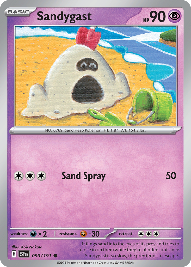 Sandygast - Surging Sparks - #90 - Pokemon TCG card