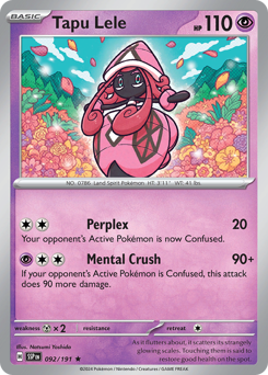 Tapu Lele - Surging Sparks - #92 - Pokemon TCG card
