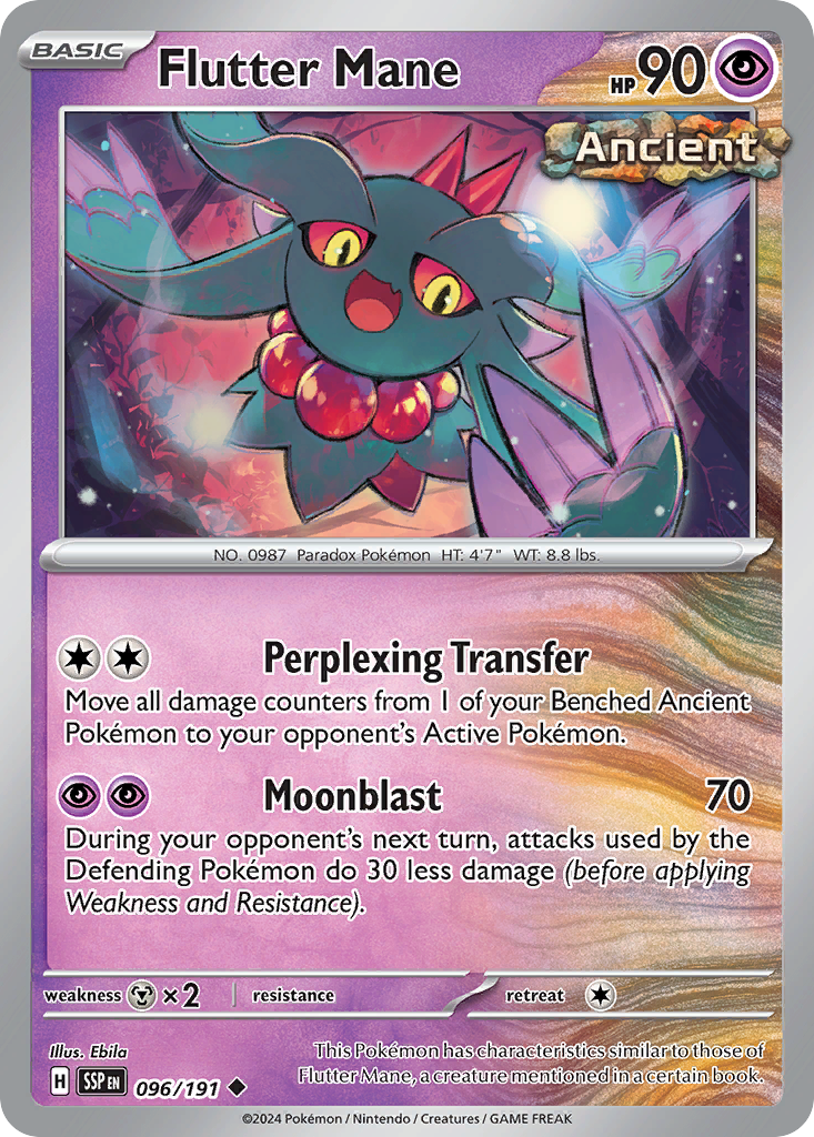 Flutter Mane - Surging Sparks - #96 - Pokemon TCG card