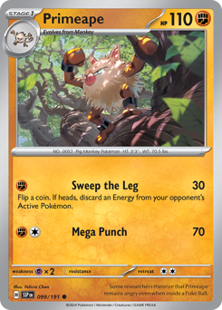 Primeape - Surging Sparks - #99 - Pokemon TCG card
