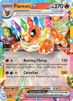 Flareon ex #14 Flareon ex - Prismatic Evolutions - #14 - Pokemon TCG card
