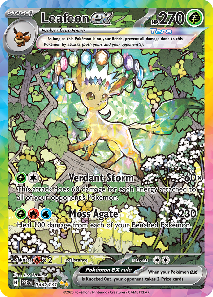Leafeon ex - Prismatic Evolutions - #144 - Pokemon TCG card