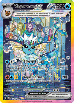 Vaporeon ex #149 Vaporeon ex - Prismatic Evolutions - #149 - Pokemon TCG card