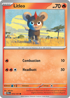 Litleo #15 Litleo - Prismatic Evolutions - #15 - Pokemon TCG card