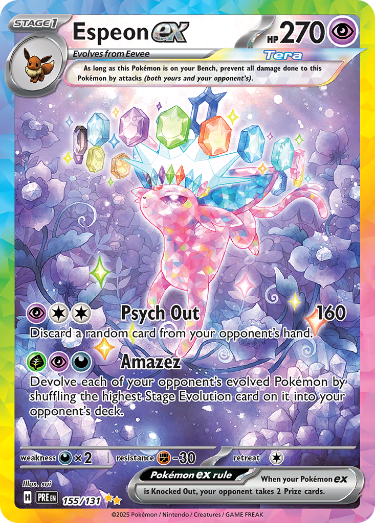 Espeon ex - Prismatic Evolutions - #155 - Pokemon TCG card
