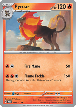 Pyroar - Prismatic Evolutions - #16 - Pokemon TCG card