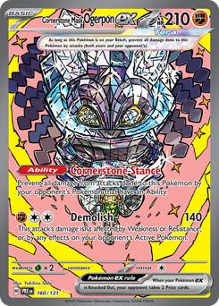 Cornerstone Mask Ogerpon ex #160 Cornerstone Mask Ogerpon ex - Prismatic Evolutions - #160 - Pokemon TCG card