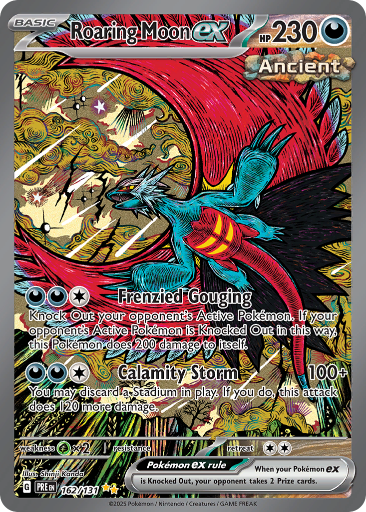 Roaring Moon ex - Prismatic Evolutions - #162 - Pokemon TCG card