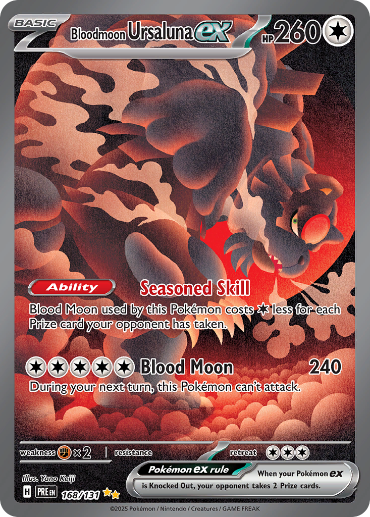 Bloodmoon Ursaluna ex - Prismatic Evolutions - #168 - Pokemon TCG card