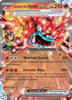 Hearthflame Mask Ogerpon ex #17 Hearthflame Mask Ogerpon ex - Prismatic Evolutions - #17 - Pokemon TCG card