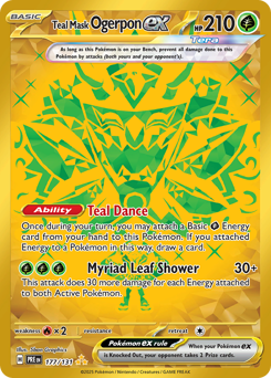 Teal Mask Ogerpon ex - Prismatic Evolutions - #177 - Pokemon TCG card