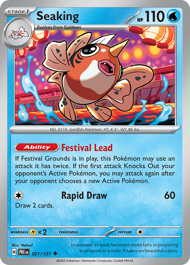 Seaking - Prismatic Evolutions - #21 - Pokemon TCG card