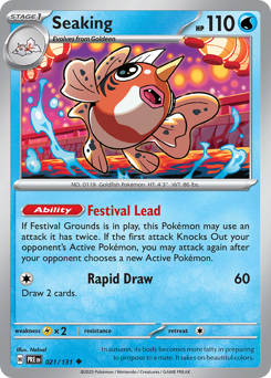 Seaking #21 Seaking - Prismatic Evolutions - #21 - Pokemon TCG card