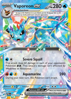 Vaporeon ex #23 Vaporeon ex - Prismatic Evolutions - #23 - Pokemon TCG card