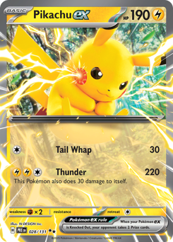 Pikachu ex #28 Pikachu ex - Prismatic Evolutions - #28 - Pokemon TCG card