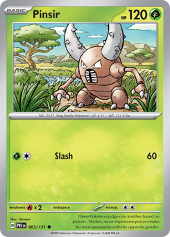 Pinsir #3 Pinsir - Prismatic Evolutions - #3 - Pokemon TCG card