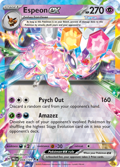 Espeon ex #34 Espeon ex - Prismatic Evolutions - #34 - Pokemon TCG card