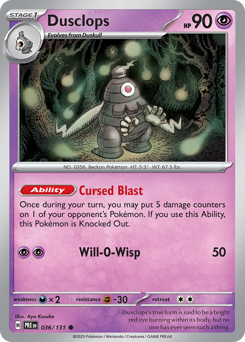 Dusclops #36 Dusclops - Prismatic Evolutions - #36 - Pokemon TCG card