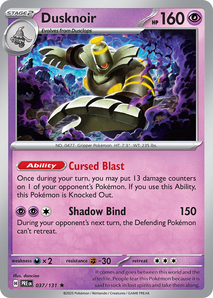 Dusknoir - Prismatic Evolutions - #37 - Pokemon TCG card