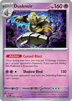 Dusknoir #37 Dusknoir - Prismatic Evolutions - #37 - Pokemon TCG card
