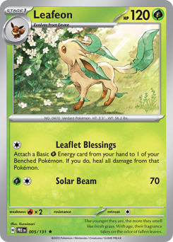 Leafeon #5 Leafeon - Prismatic Evolutions - #5 - Pokemon TCG card
