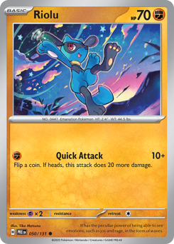 Riolu - Prismatic Evolutions - #50 - Pokemon TCG card