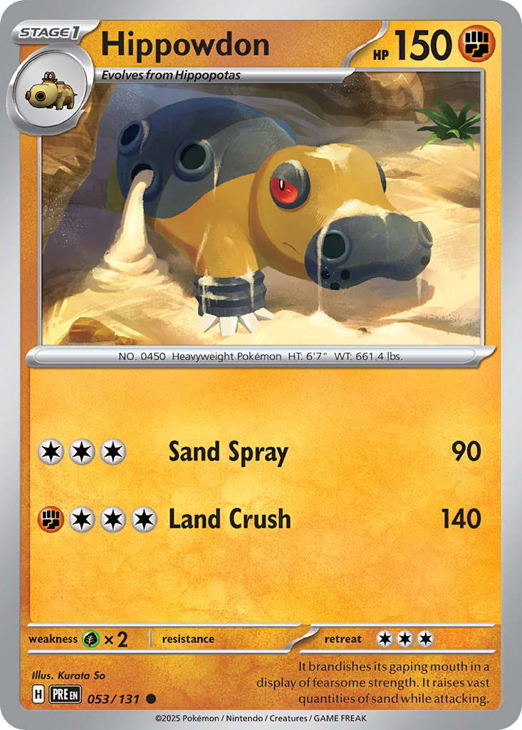 Hippowdon - Prismatic Evolutions - #53 - Pokemon TCG card