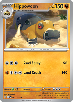 Hippowdon #53 Hippowdon - Prismatic Evolutions - #53 - Pokemon TCG card