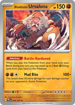 Bloodmoon Ursaluna #54 Bloodmoon Ursaluna - Prismatic Evolutions - #54 - Pokemon TCG card