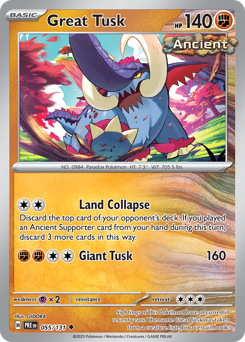 Great Tusk #55 Great Tusk - Prismatic Evolutions - #55 - Pokemon TCG card