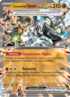Cornerstone Mask Ogerpon ex #58 Cornerstone Mask Ogerpon ex - Prismatic Evolutions - #58 - Pokemon TCG card