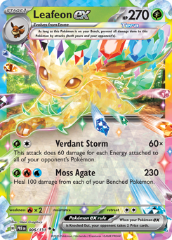 Leafeon ex #6 Leafeon ex - Prismatic Evolutions - #6 - Pokemon TCG card