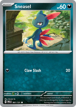 Sneasel - Prismatic Evolutions - #61 - Pokemon TCG card
