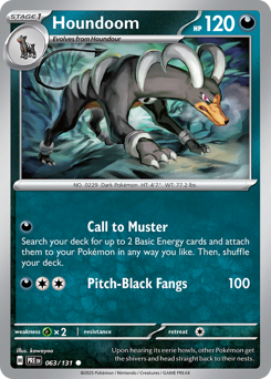 Houndoom - Prismatic Evolutions - #63 - Pokemon TCG card