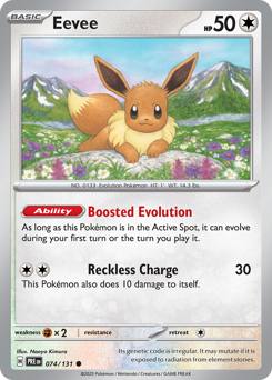 Eevee - Prismatic Evolutions - #74 - Pokemon TCG card