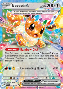 Eevee ex - Prismatic Evolutions - #75 - Pokemon TCG card